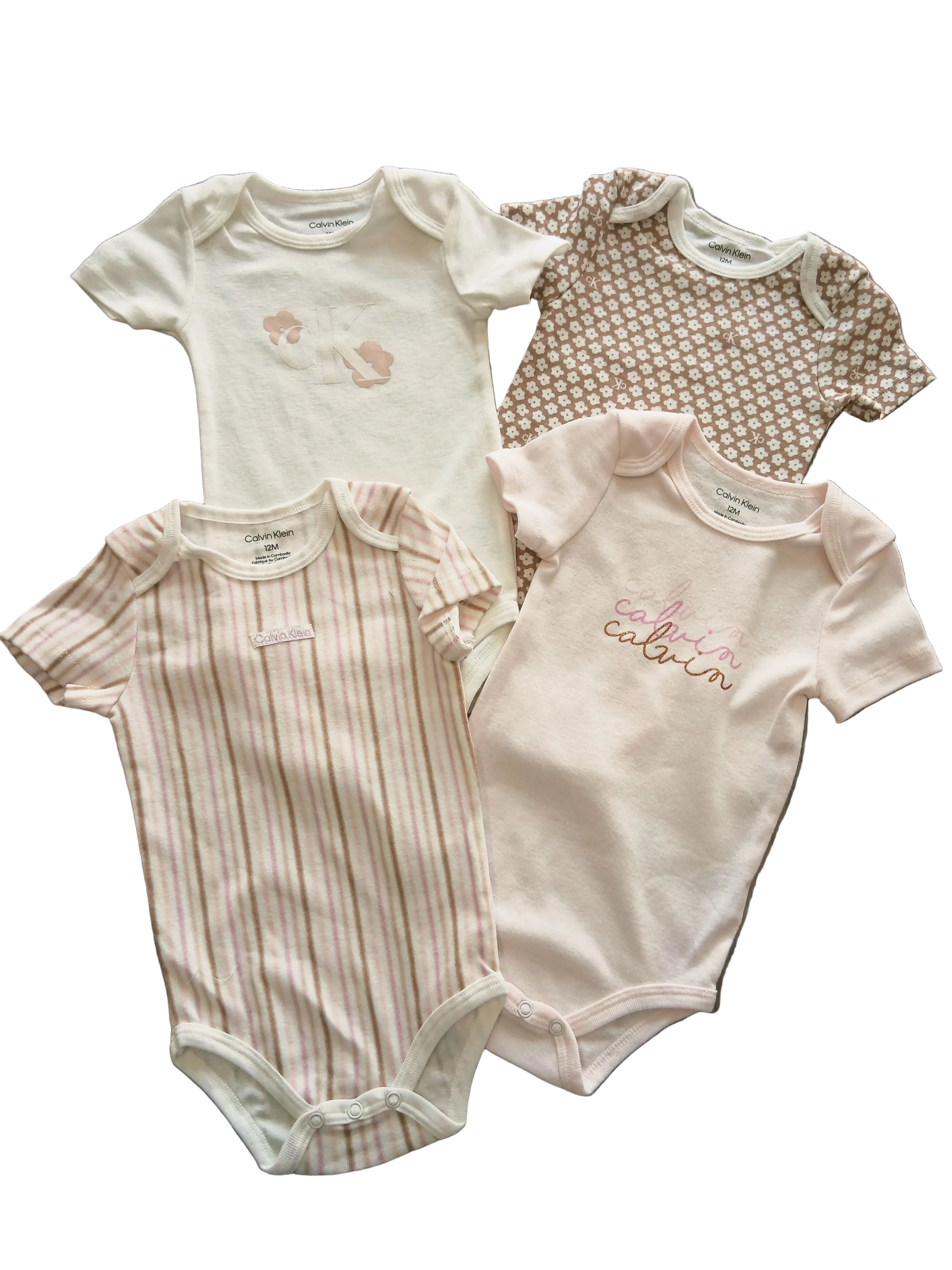 Set pañaleros Calvin Klein bebe niña