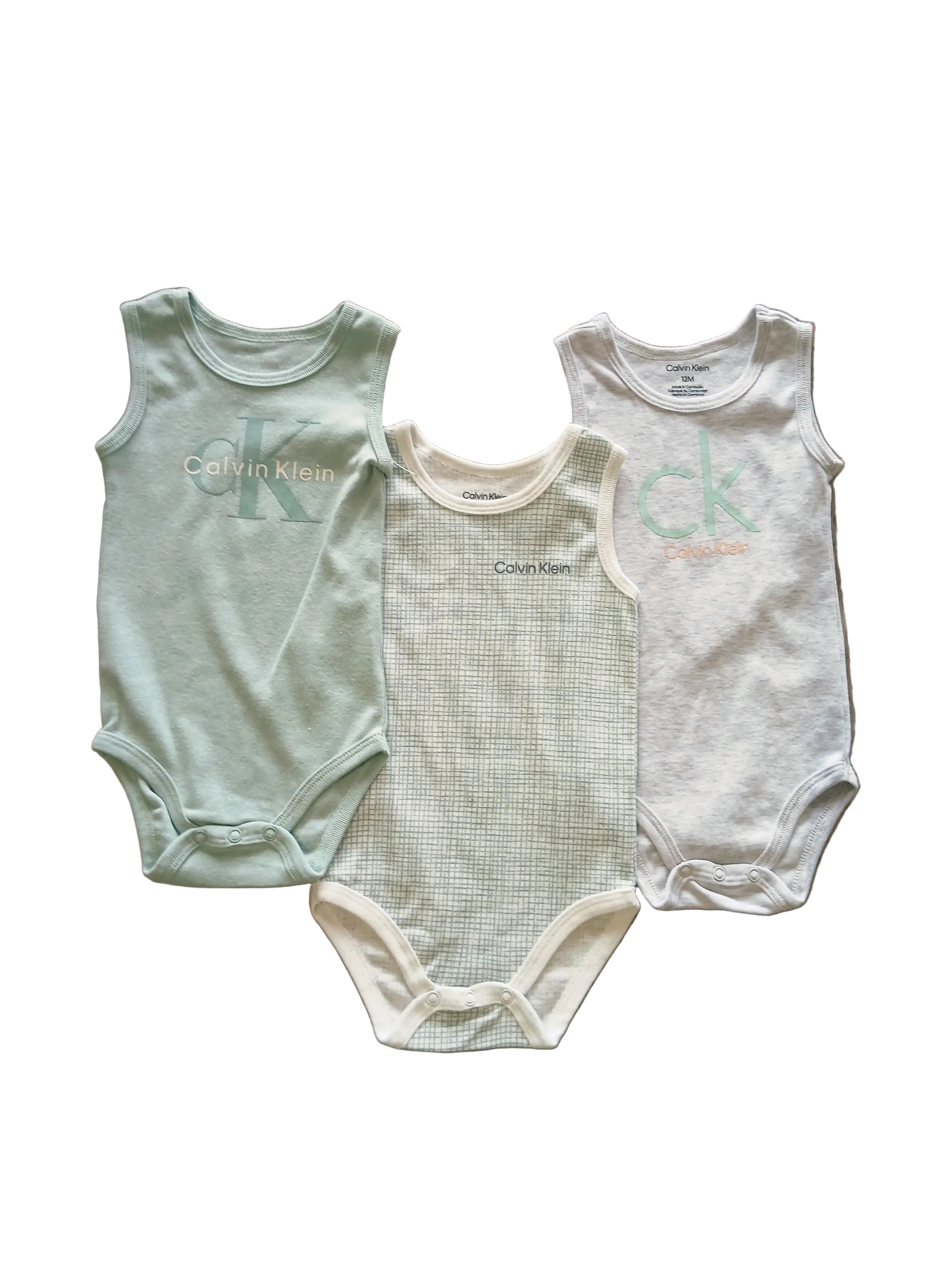 Set pañaleros Calvin Klein bebe niño