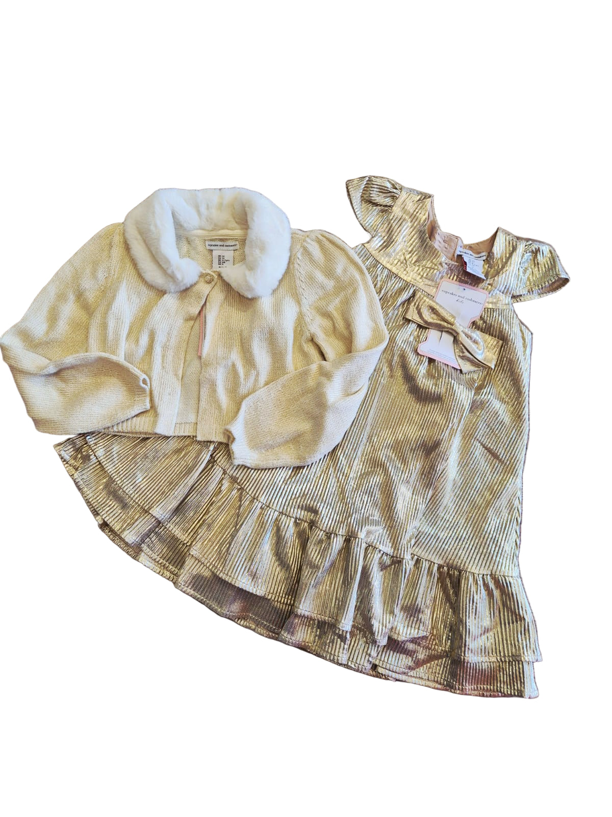 Vestido navideño con abrigo