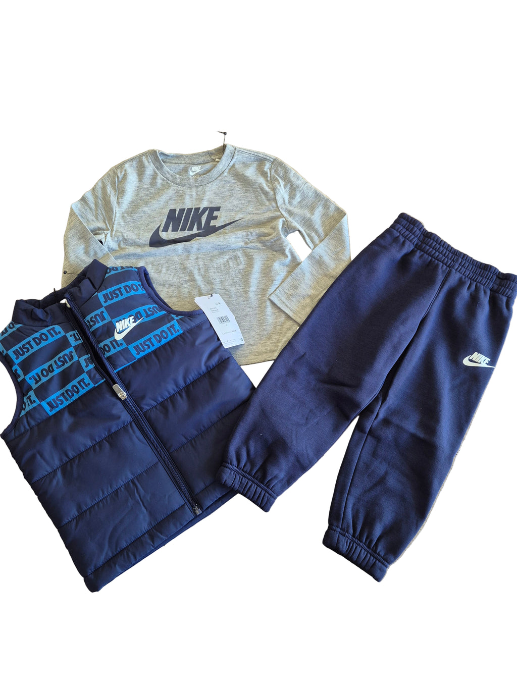 Set nike niño - playera manga larga, chaleco y pantalón